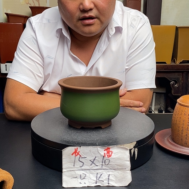 紫砂花盆货号一只KK1