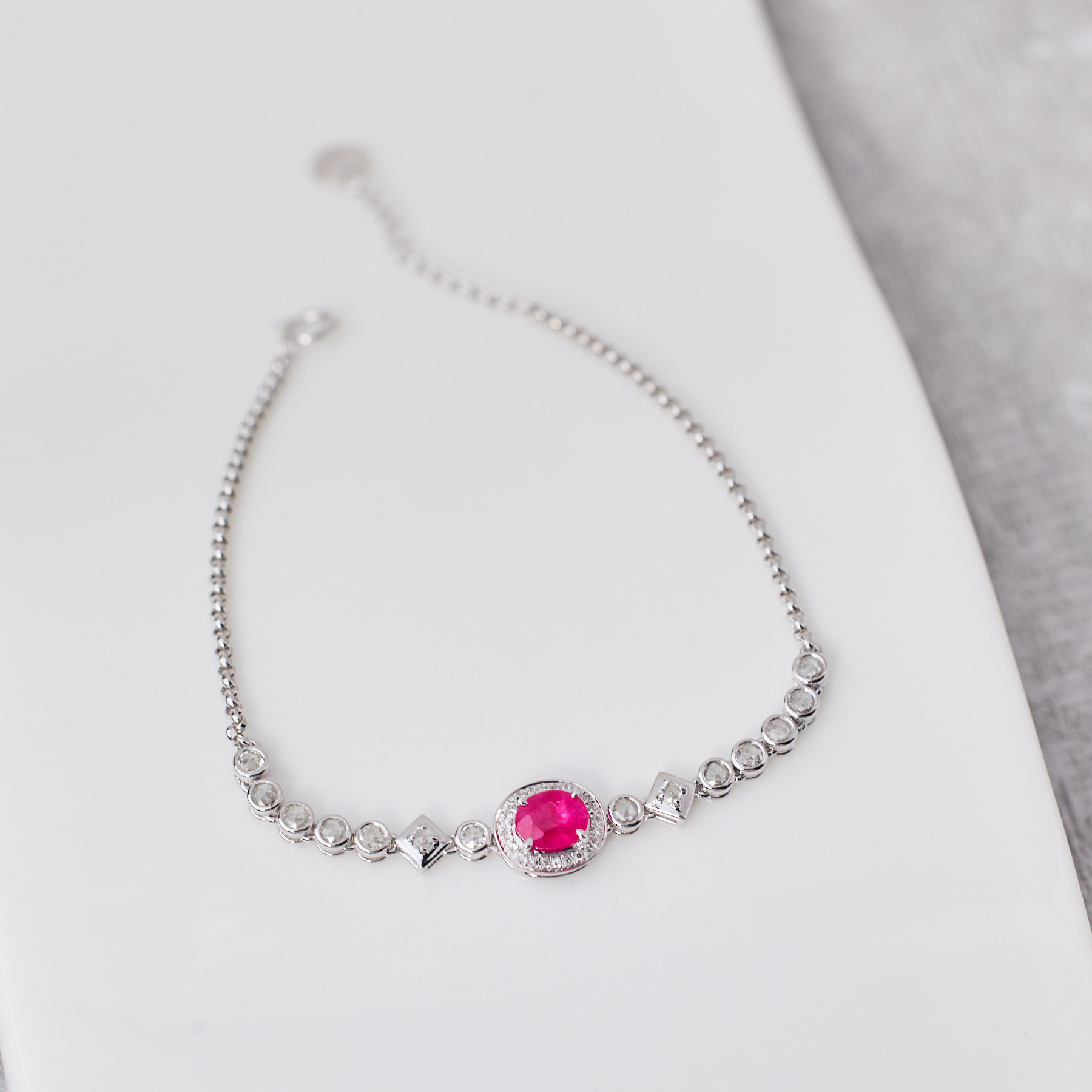 【歪歪】天使之翼*红宝石手链*18K金镶嵌U7329