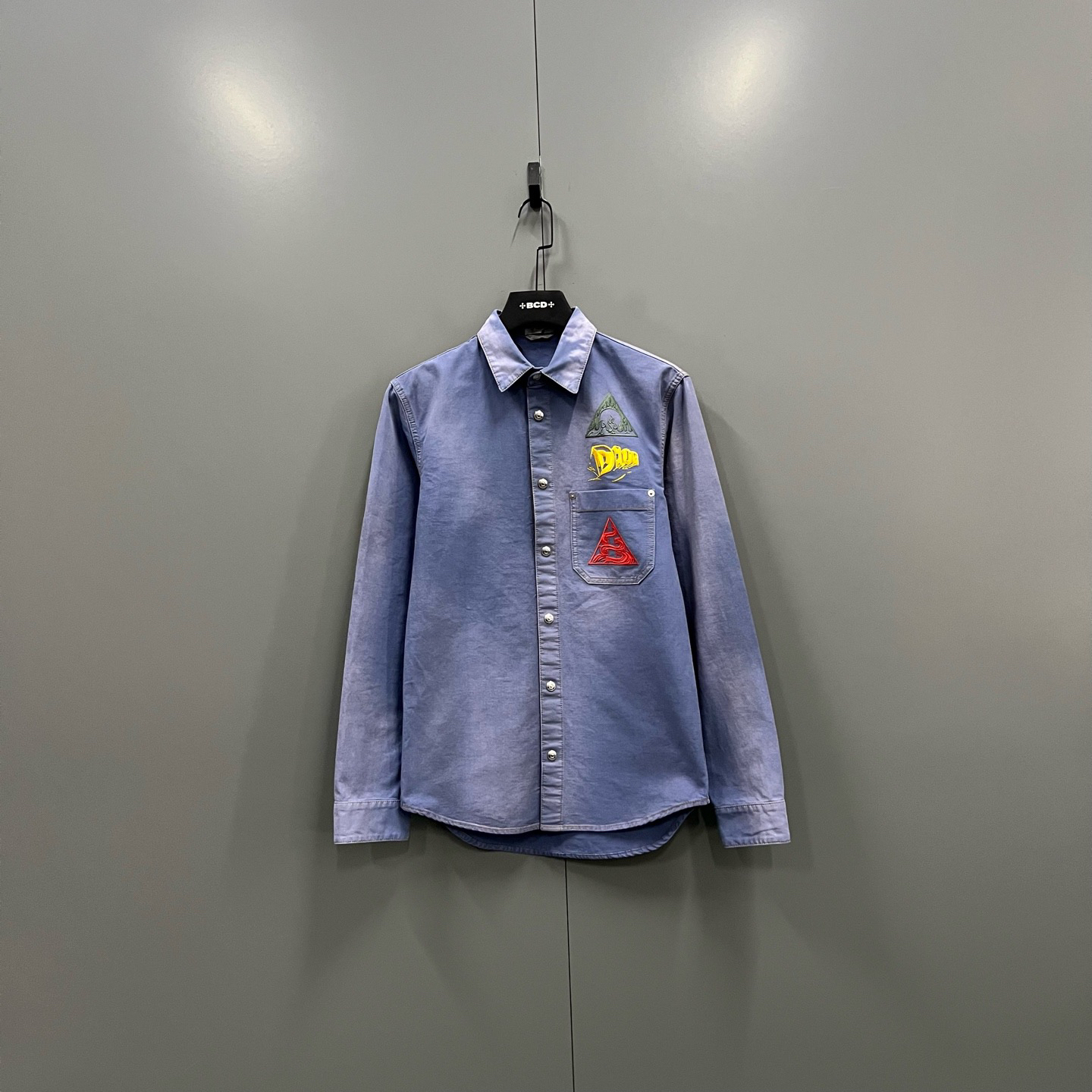 未使用 DIOR/迪奥 J25 做旧水洗logo刺绣衬衫 全新/103241