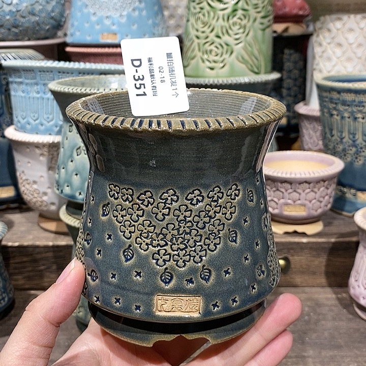 七里烧花盆2-18-351口径8