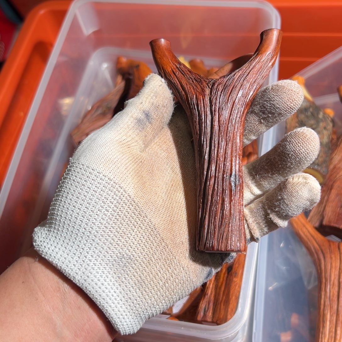 *****火琉璃树杈木弓手工制作