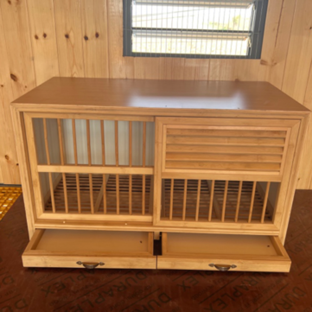 长80高45深40 竹木半百叶配对巢箱