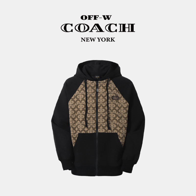 OFF-WCOACH 高奢潮牌长袖连帽美式休闲卫衣秋冬季新款男女同款