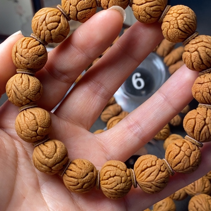 手串文玩核桃秦岭野生龙纹桃核17