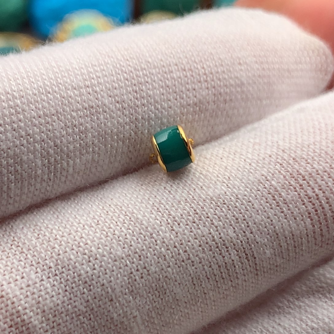绿松石18K金镶嵌发饰