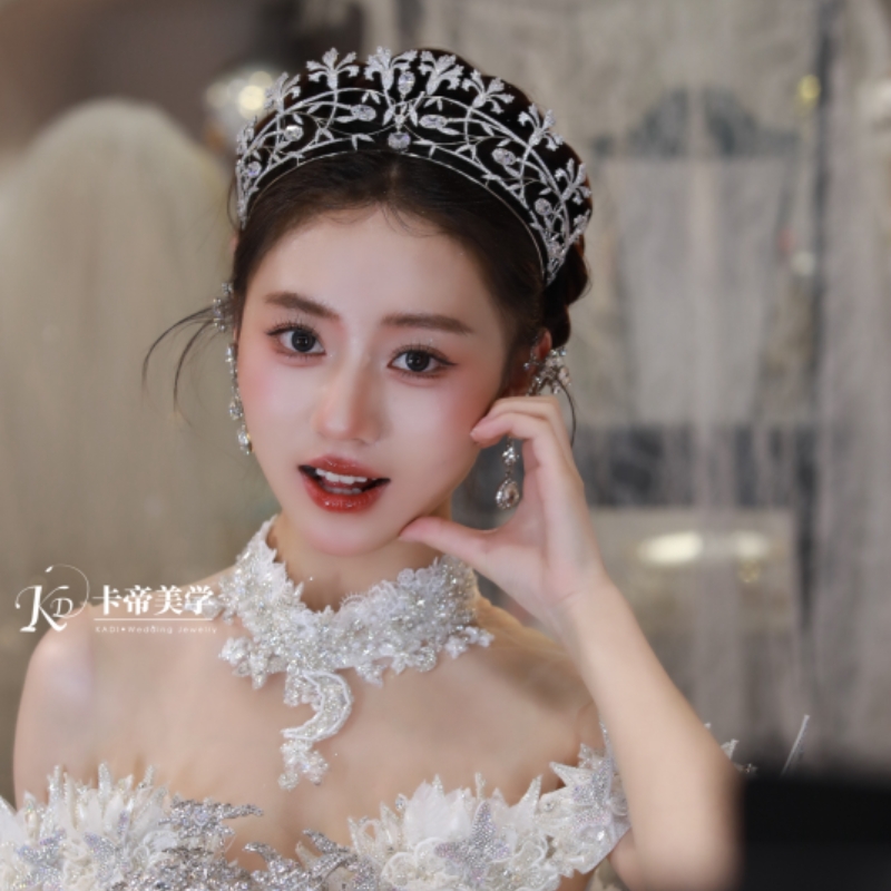 合金仿水晶婚庆饰品 0375微镶皇冠高级灵动百搭款