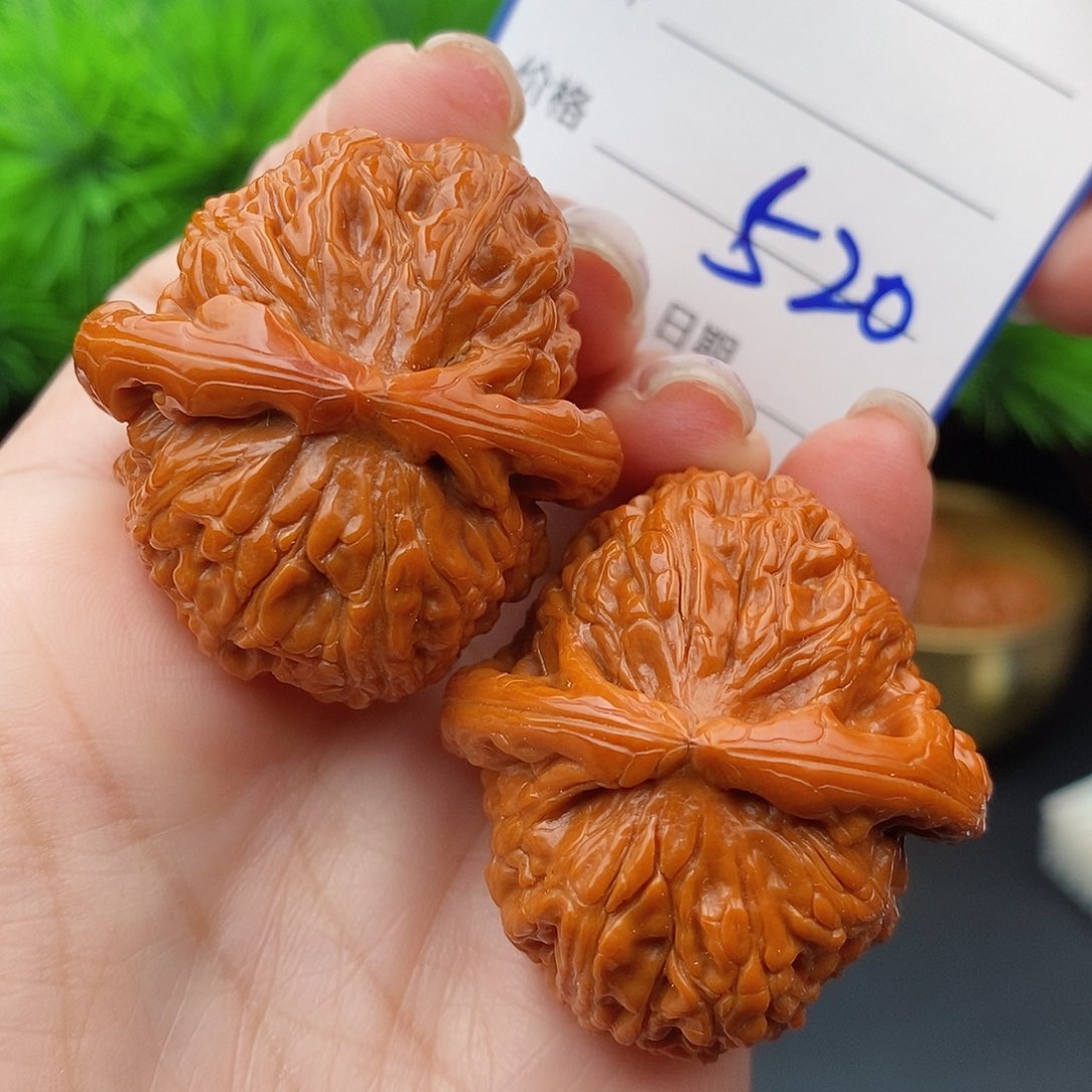 文玩核桃把件38球白520