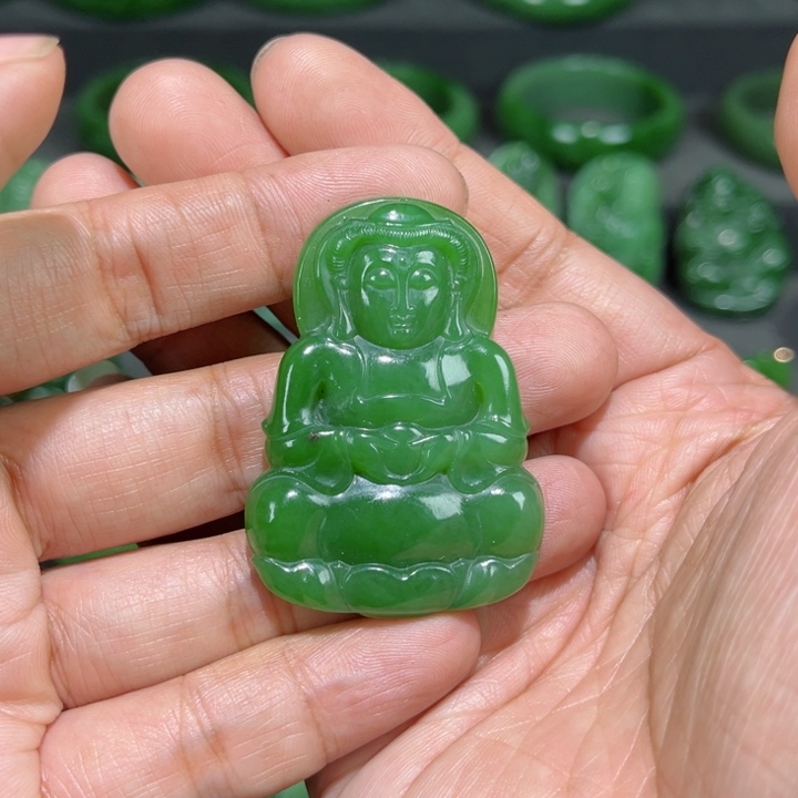 和田玉（碧玉）颈饰未镶嵌快****机