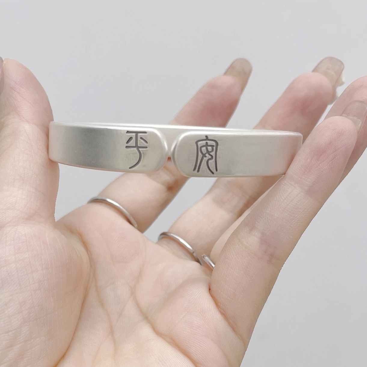 足银手镯 足银999手镯镯子纯手工实心古法方形手镯复古古风时尚