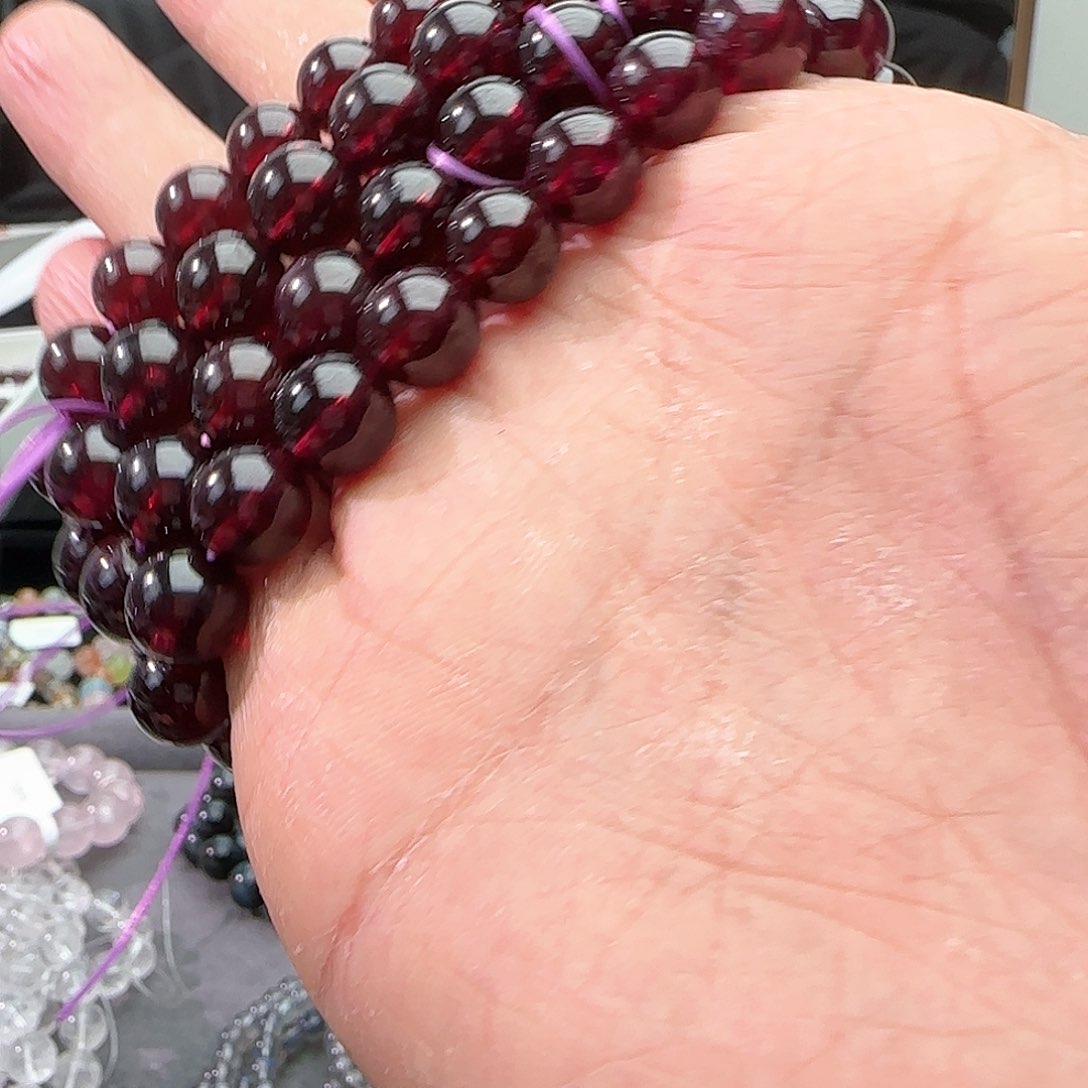 水晶手链未镶嵌石榴石