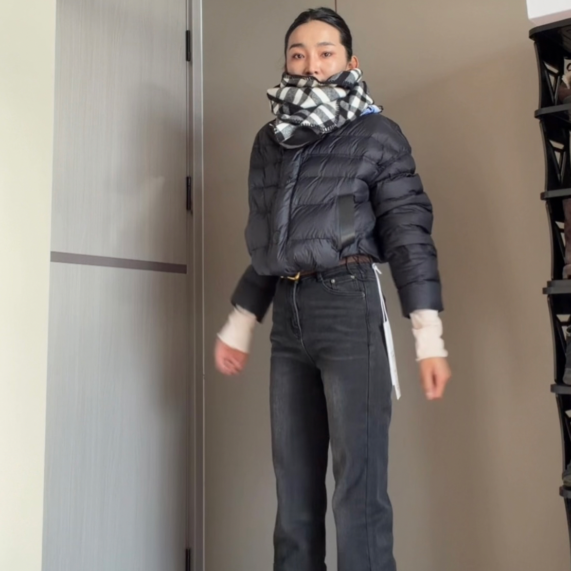 短款女冬装时尚简约纯色百搭立领保暖外套