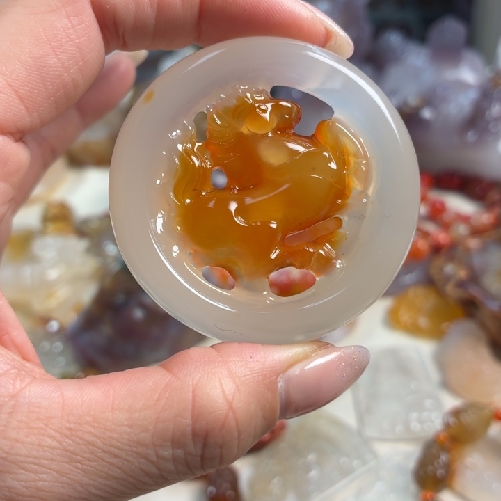 玛瑙/玉髓未镶嵌吊坠(不含链)