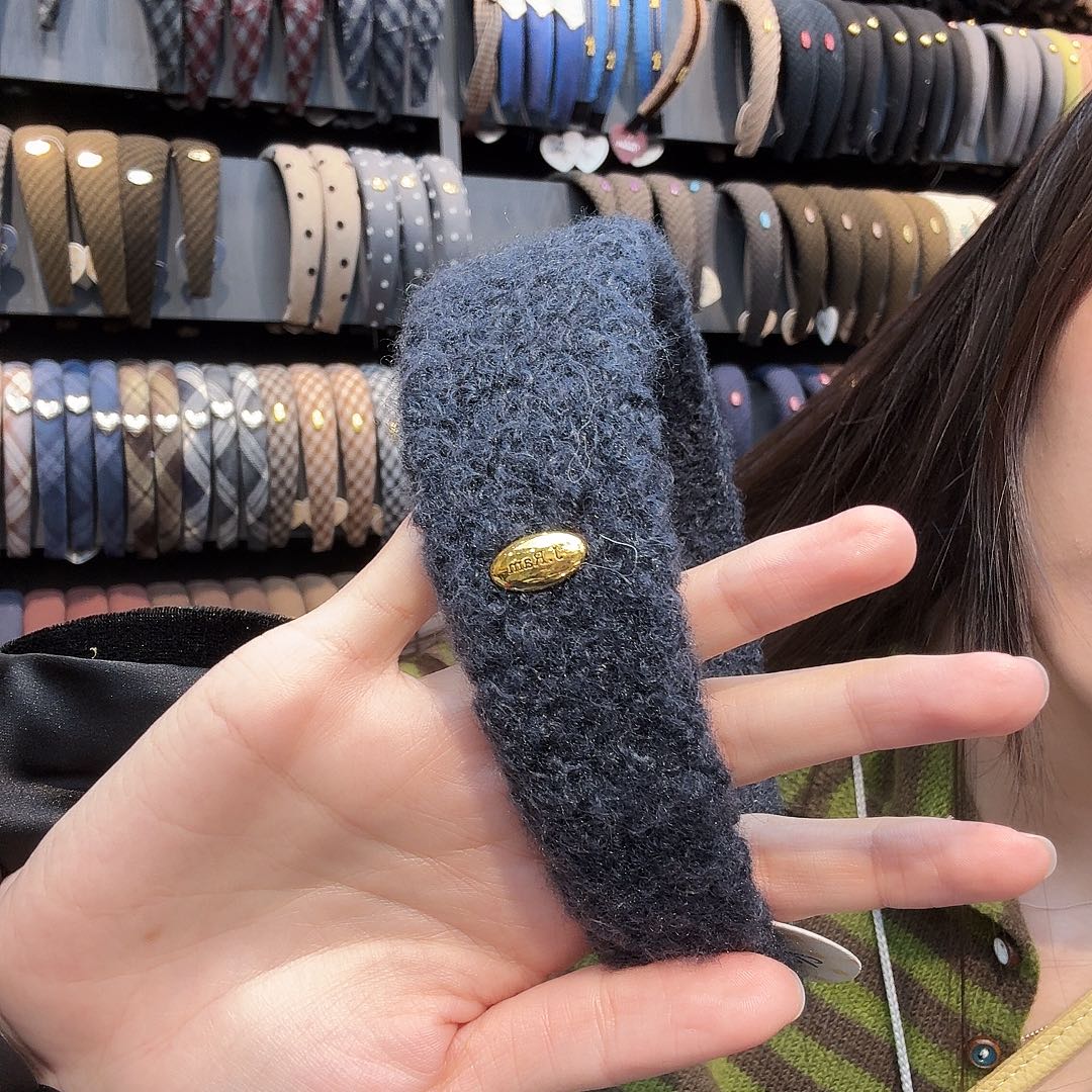 布艺非金属蓝色发箍