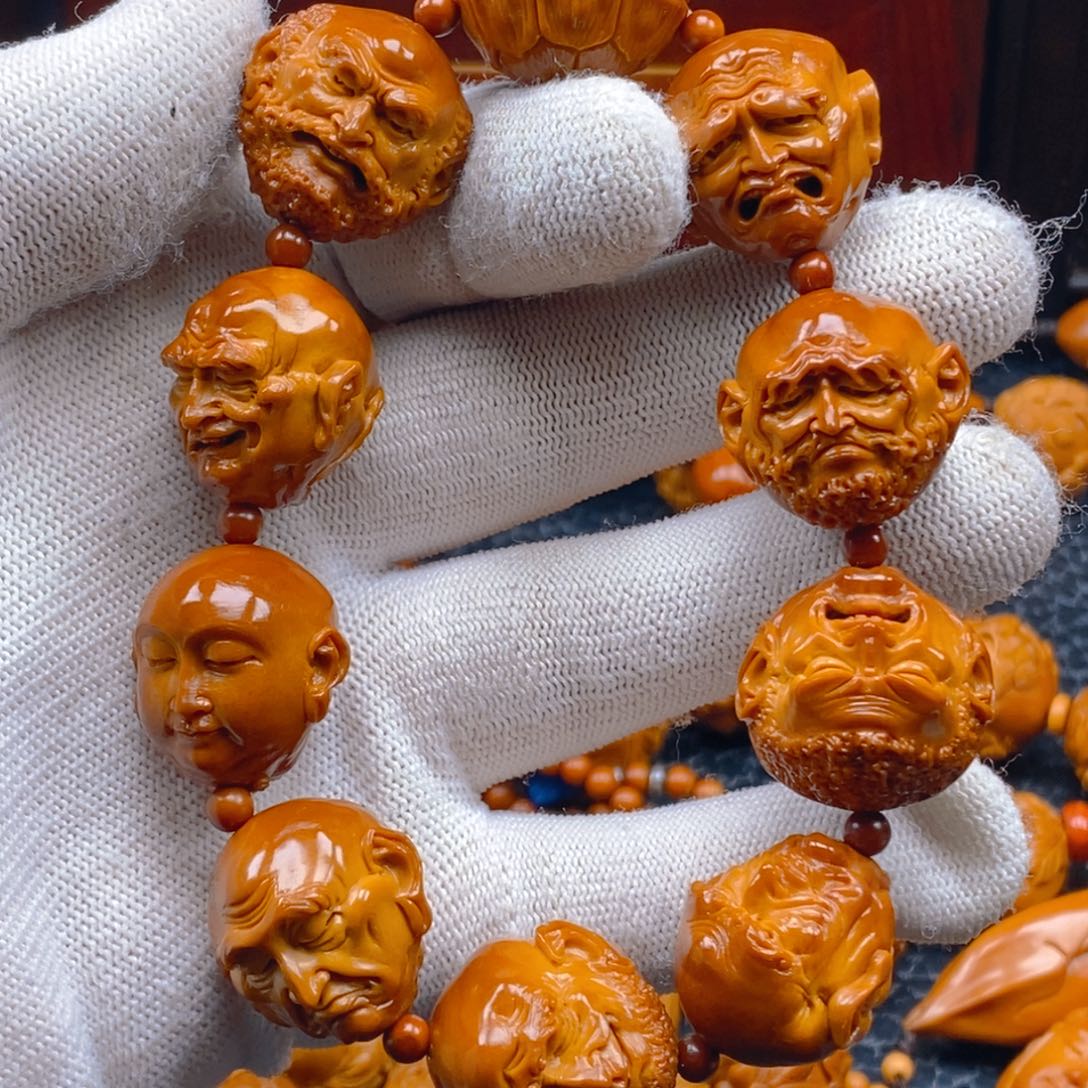 橄榄核手串/手链许忠英2.2悬眉十八罗汉