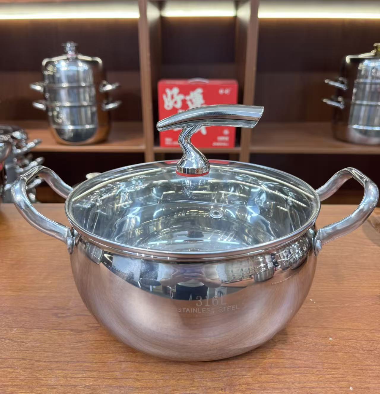 24cm飞鸟不锈钢汤锅家用汤锅 破损联系客服免费补发