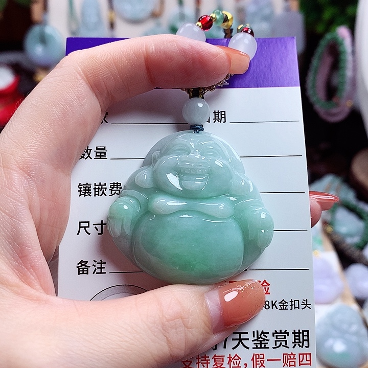 颈饰未镶嵌翡翠佛公06