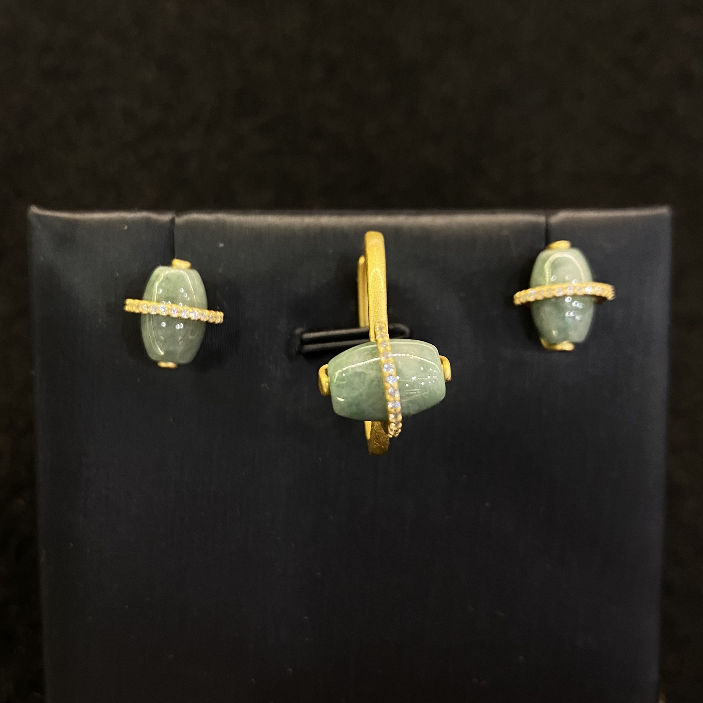 民族特色时尚百搭耳钉戒指两件套