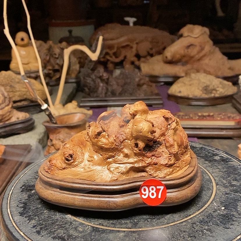 【闪购商品】987号荔枝木香炉工艺