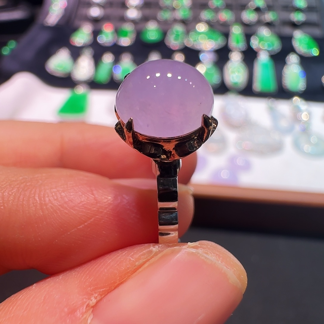 翡翠18K金镶嵌戒指戒指