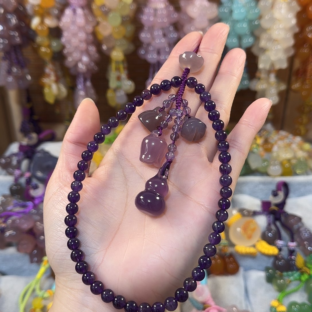 玛瑙/玉髓未镶嵌手机挂件