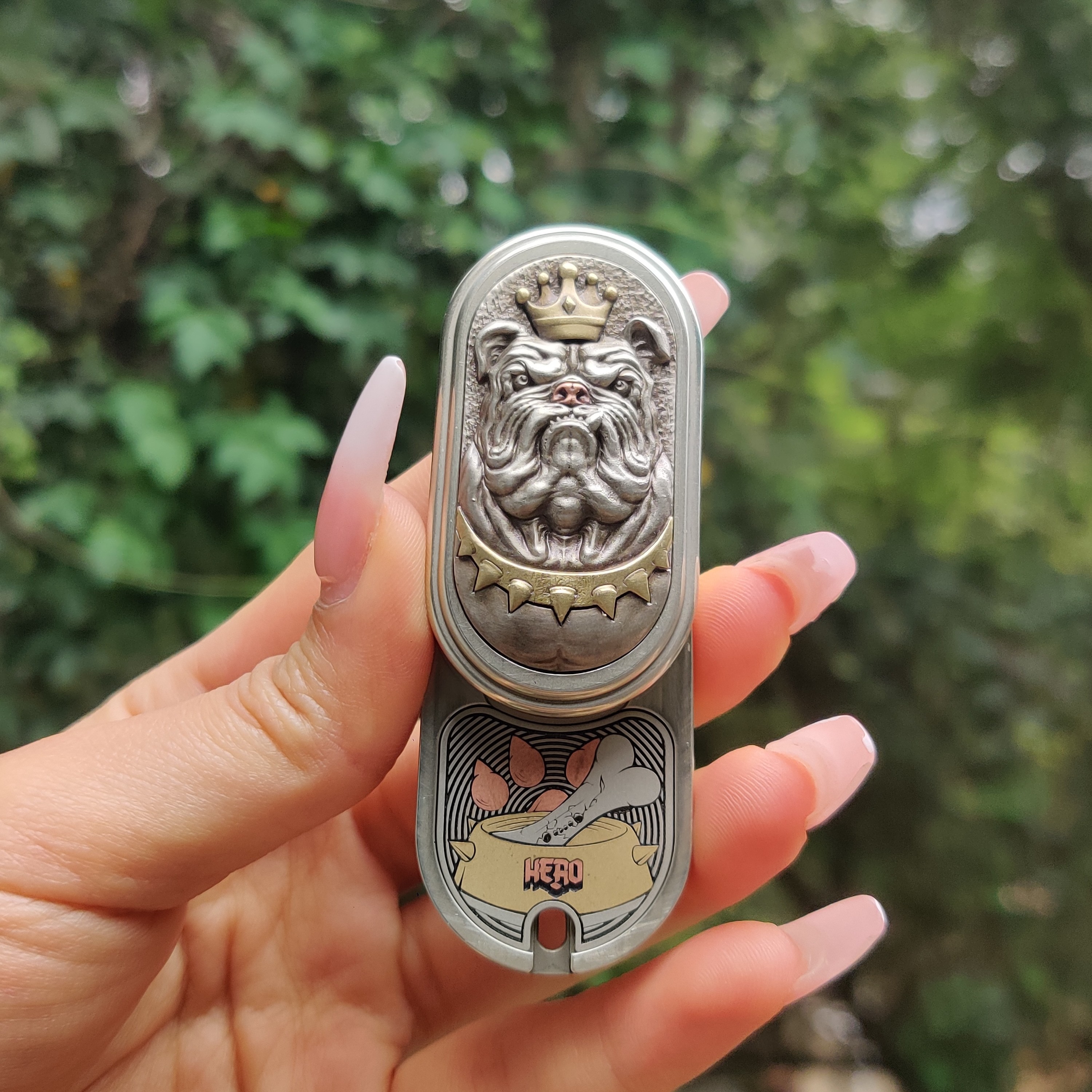 皇冠狗贴片（单大小贴片无主体）白铜雕刻适配握没k机械k主体