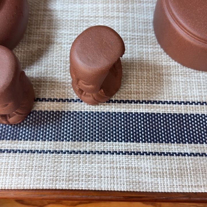 紫砂茶壶紫泥底槽青盖置