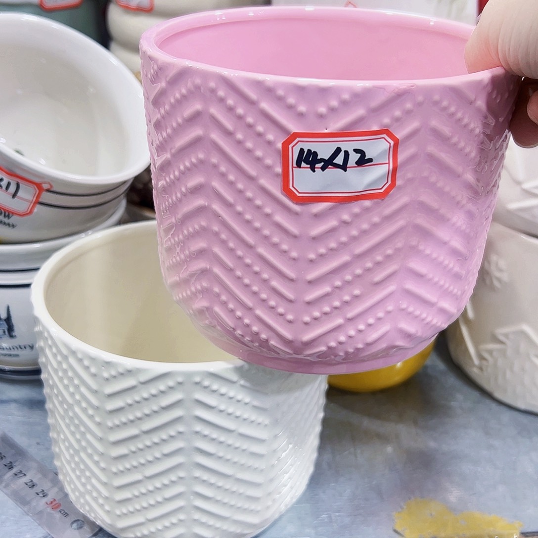 外贸尾单陶瓷花盆凑单10米包邮