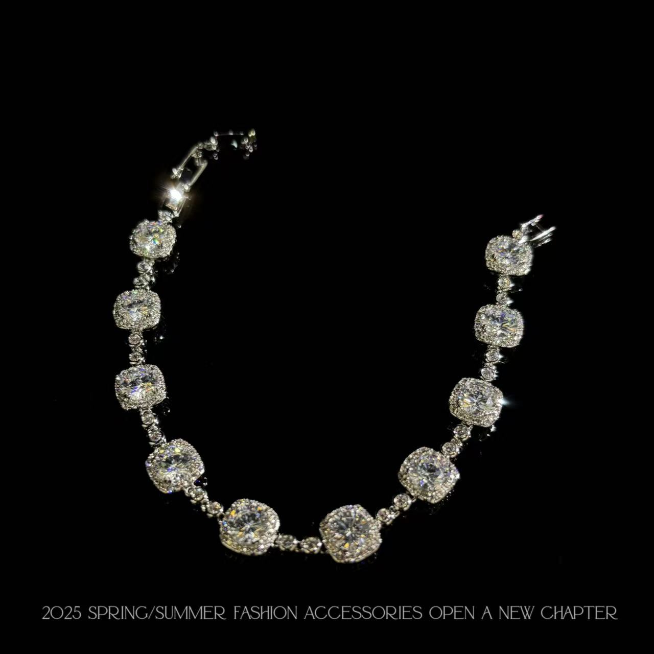 铜合金手链 镀K金 2025款C9747【甜梦方糖】BOBAOLI 手链