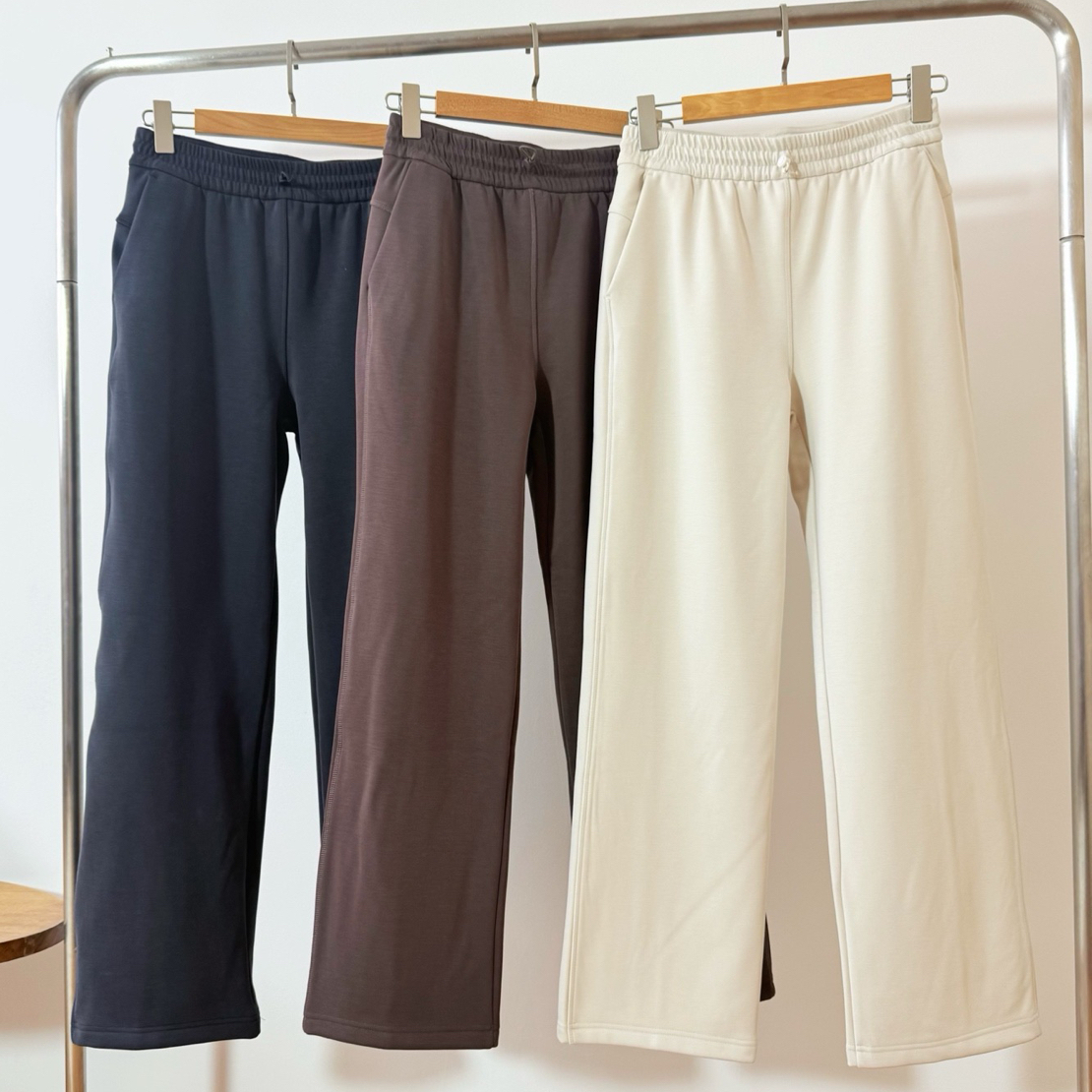 秋冬新款softstreme加绒莫代尔高腰直筒瑜伽运动显瘦百搭休闲长裤