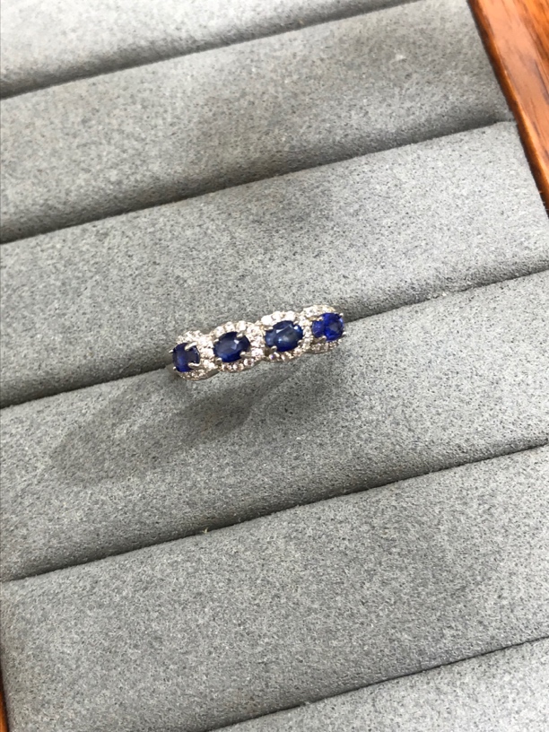 天然蓝宝石戒指排戒