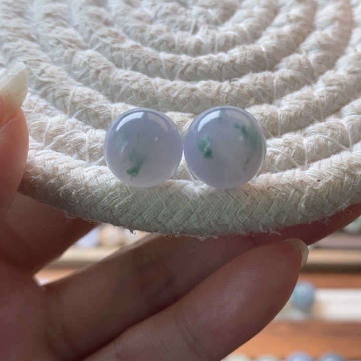 未镶嵌定制翡翠莫奈花园圆珠二选一