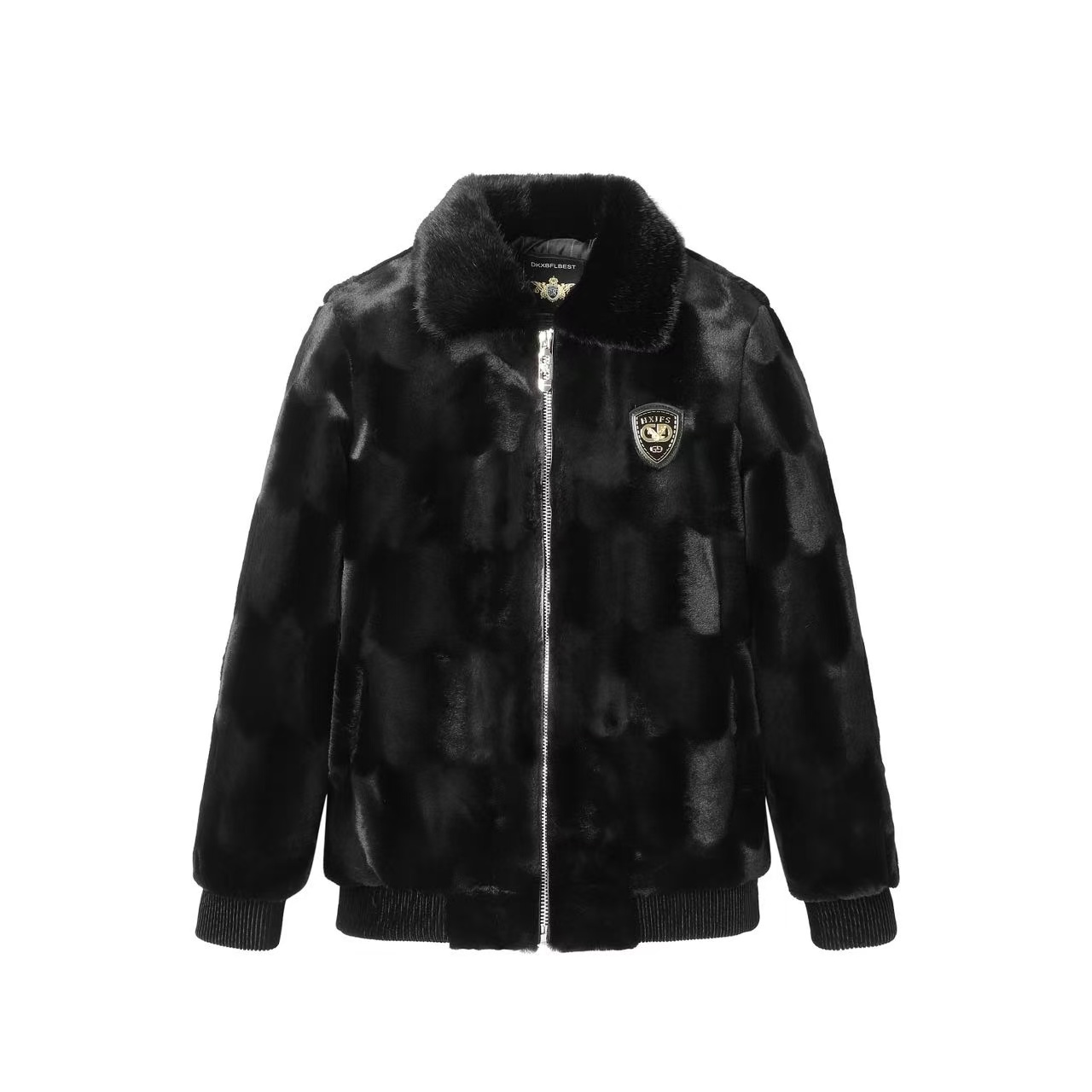  【王老板专属】海宁新款保暖夹克冬季加绒加厚翻领貂绒外套-A022