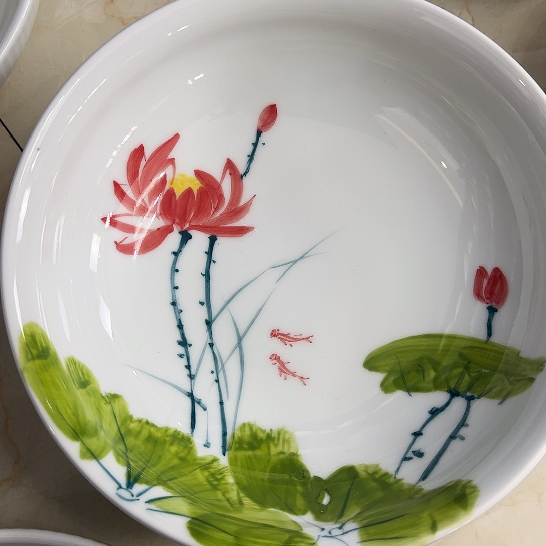 瓷片景德镇陶瓷手工手绘制作