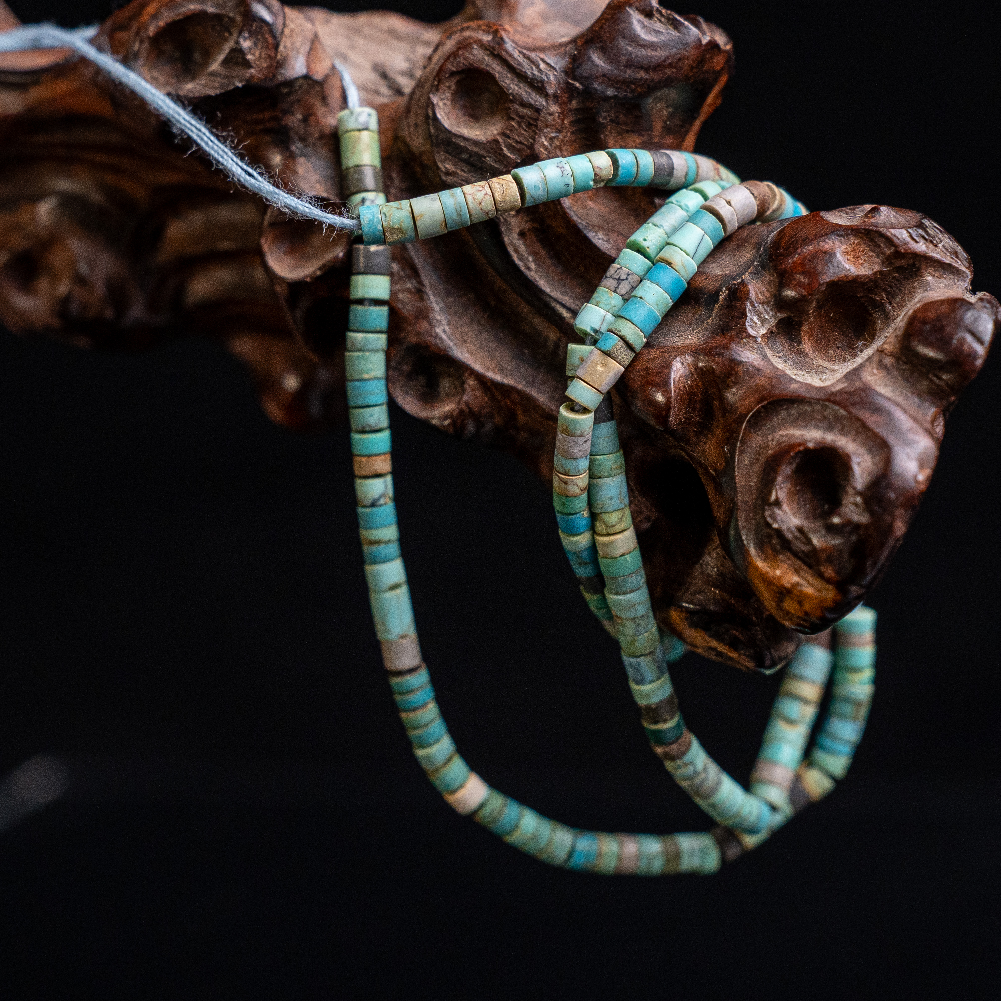 明代天然绿松石项链-CS