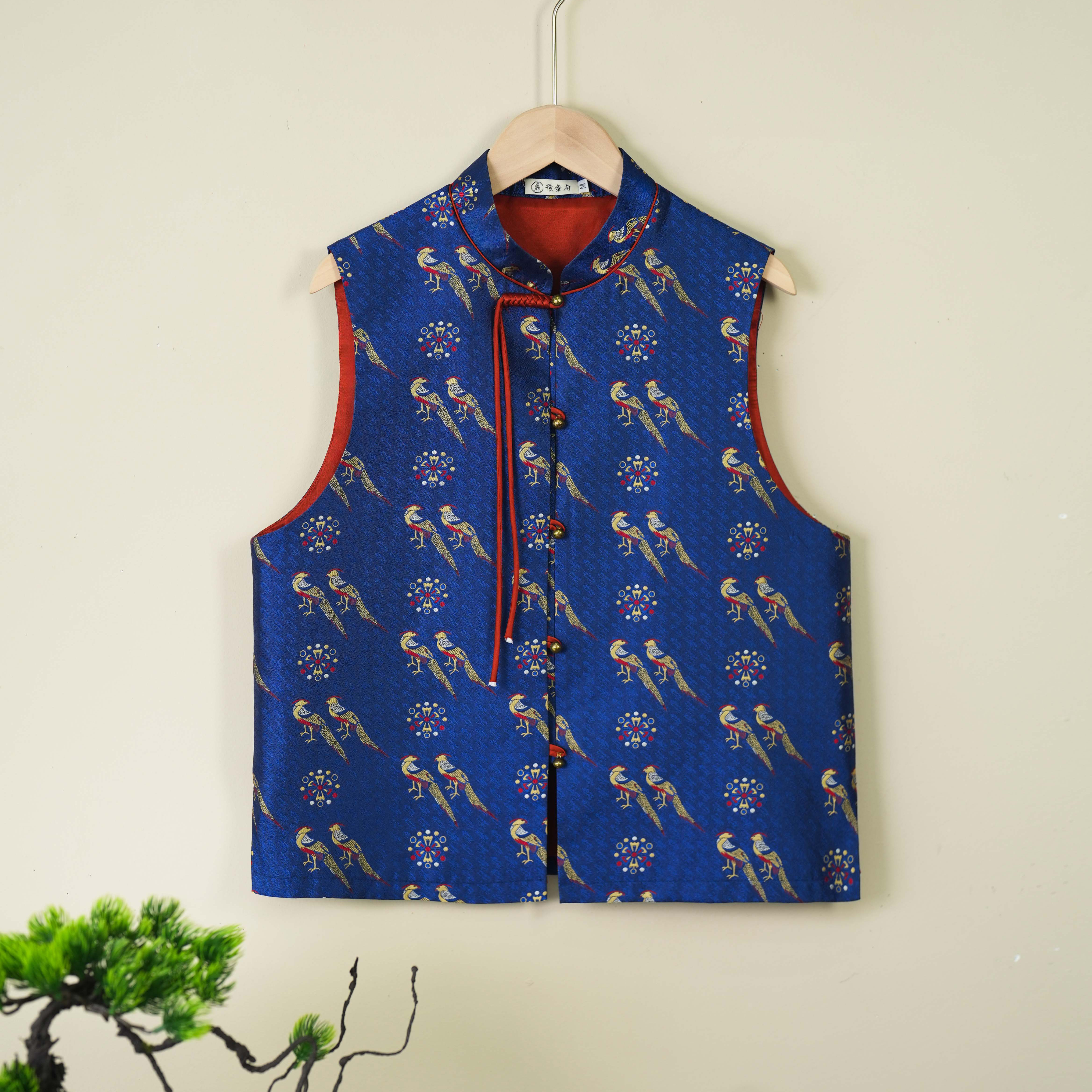 GP【M1505款五彩翟鸟】大宋皇后老宋锦纹样高级感国风百搭马甲