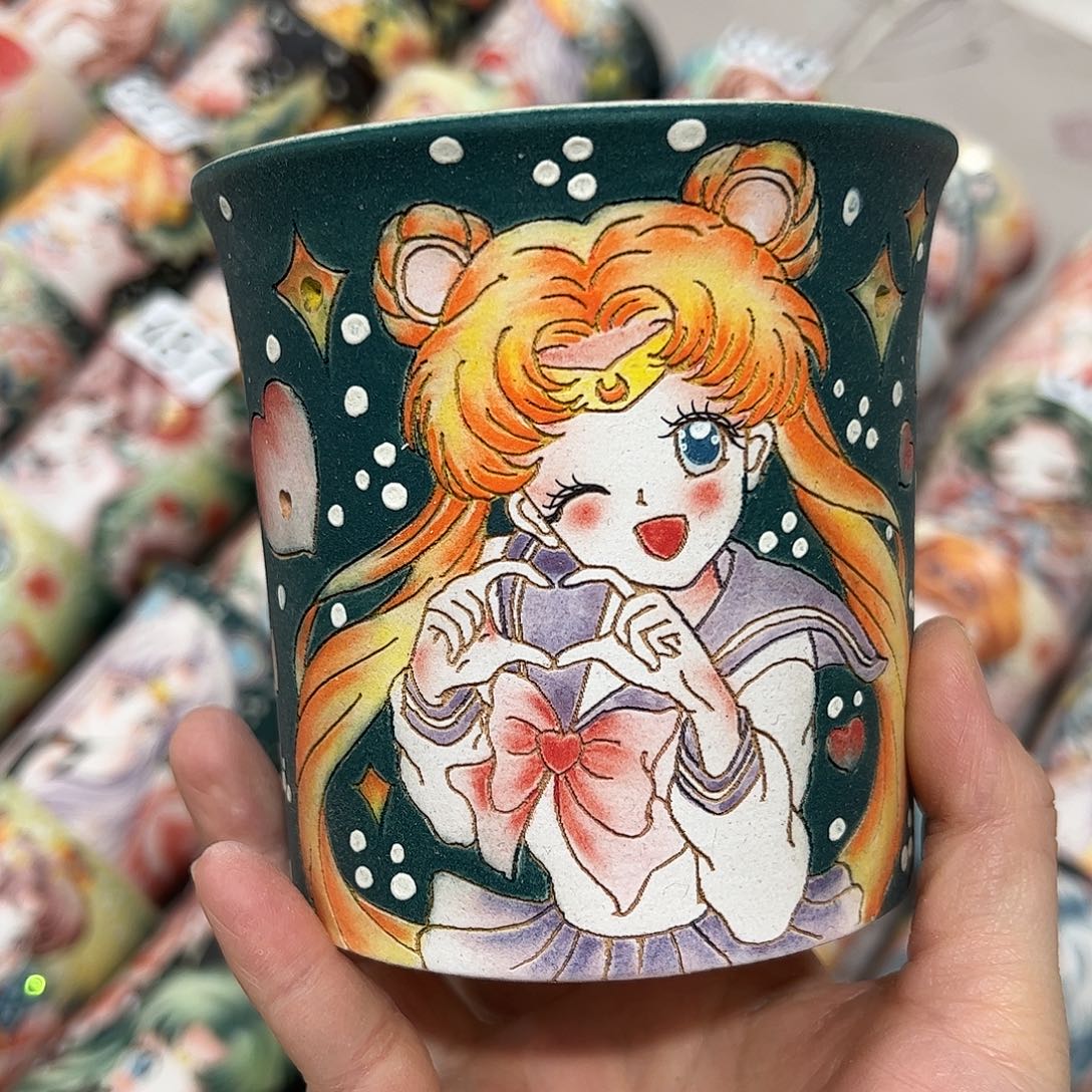 景德镇炫彩手绘口10高10