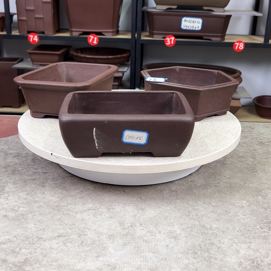 紫砂花盆三只盆，福利价005