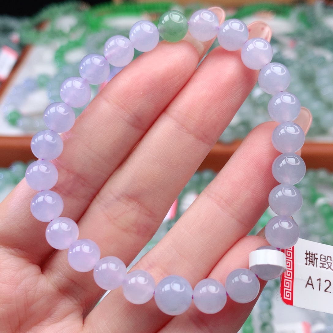 翡翠手链未镶嵌翡翠7mm
