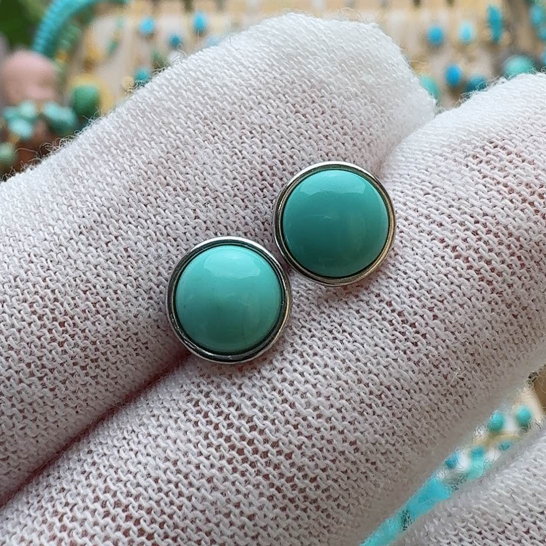 绿松石珠宝奇石银S925镶嵌