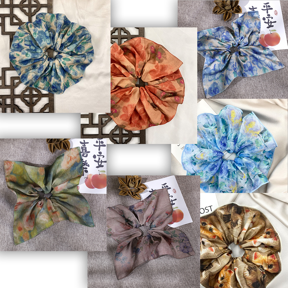 【直播间专拍】手作大肠发圈方巾发带复古唐装国风古风新中式百搭