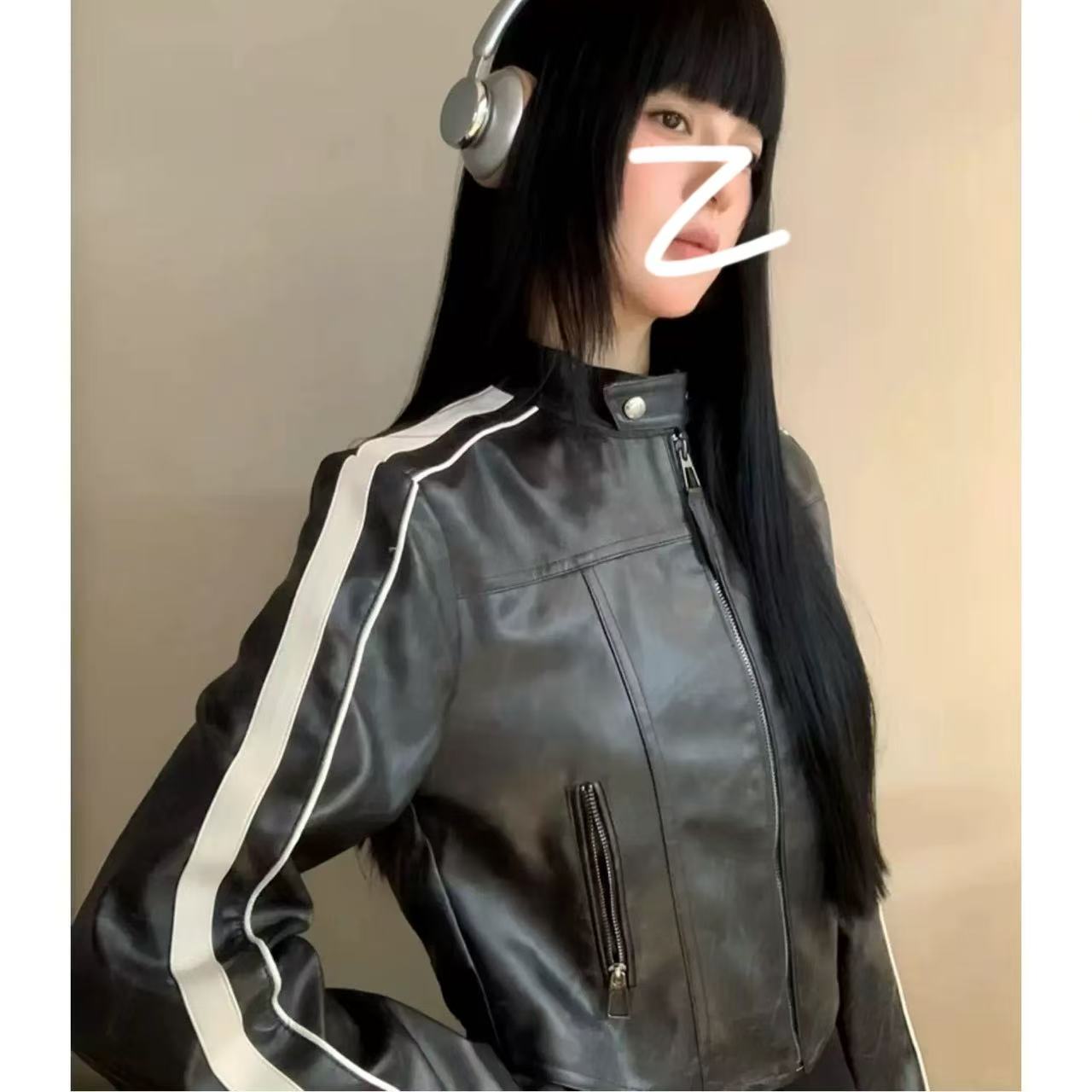 【机车皮衣】短款皮衣外套女