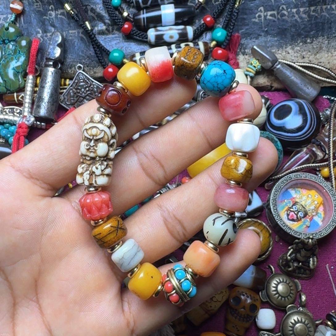 金刚菩提手串牦牛骨49