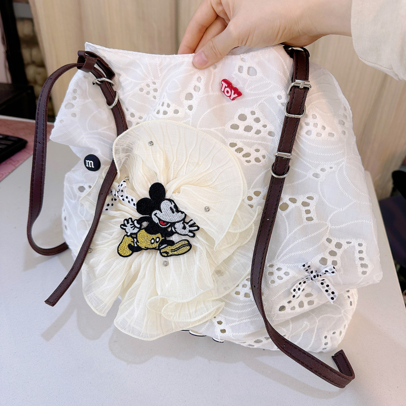 蕾丝米奇白色包包BB184