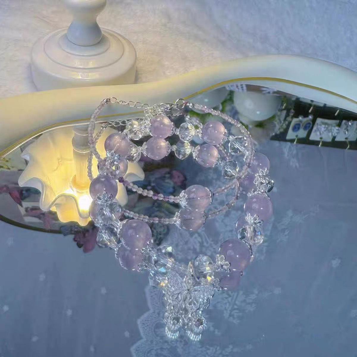 合金手链 【steph 】『鎏金蝶梦』叠戴款时尚百搭女手串