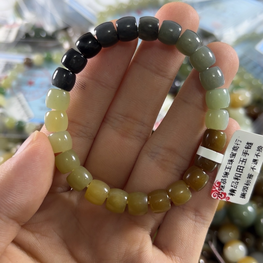 和田玉未镶嵌手链83
