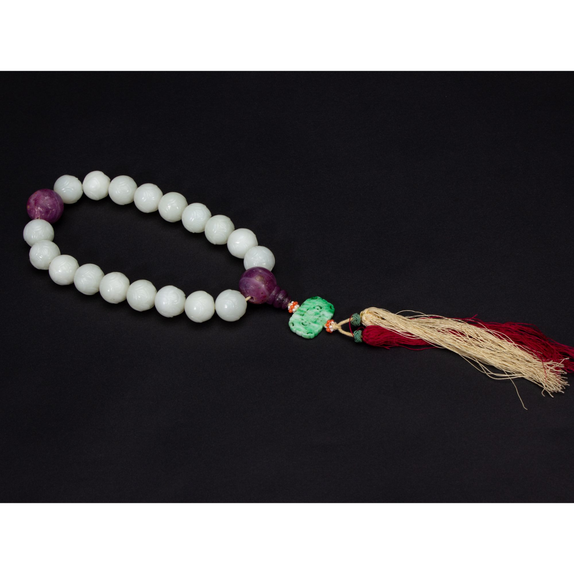  【程田文物】清代-玉-十八籽手持241216-27