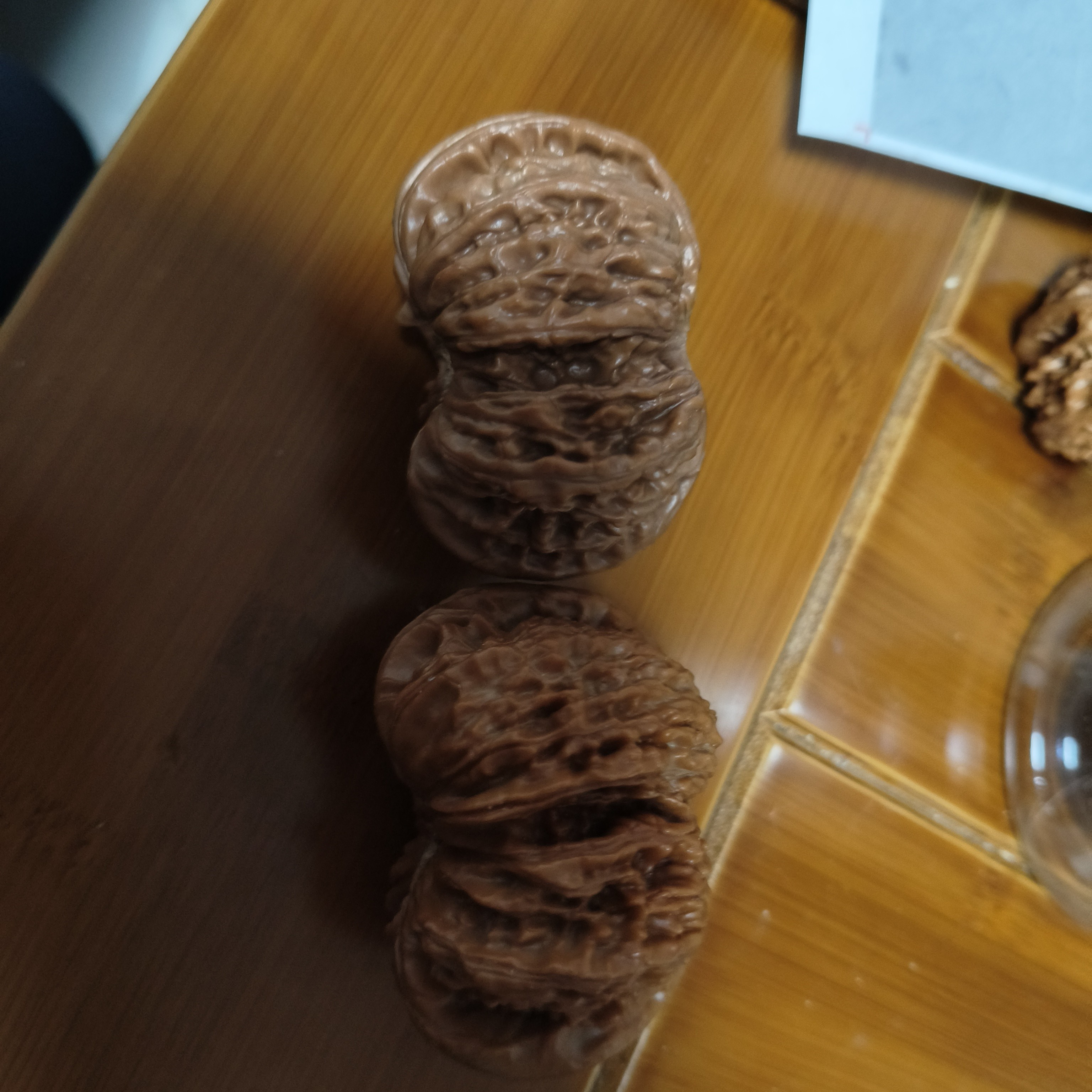 球连对，微色差，尺边52+41尺 高32尺，红皮，骨质好 全品无修 编2