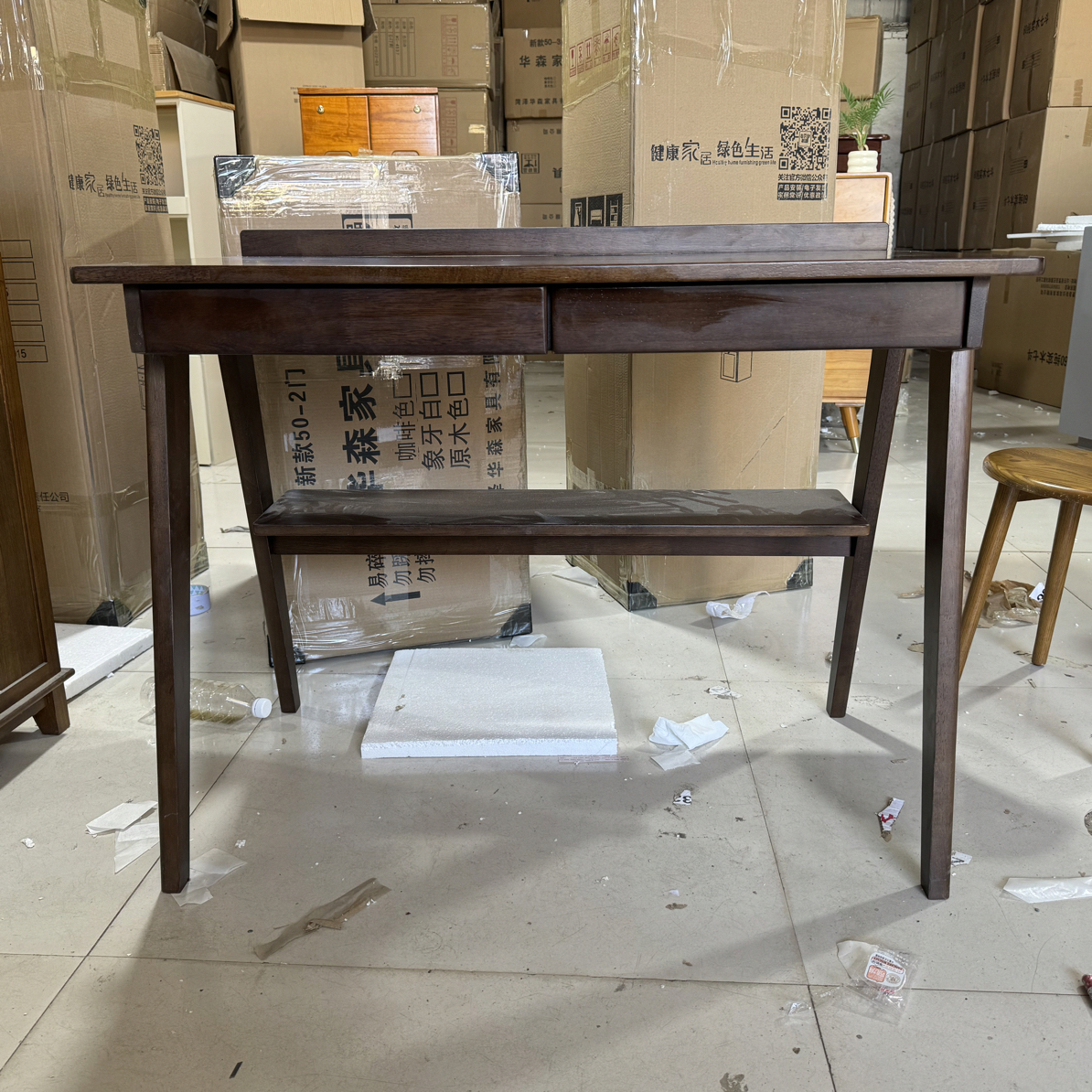 实木橡胶木学习桌化妆桌电脑桌办公桌