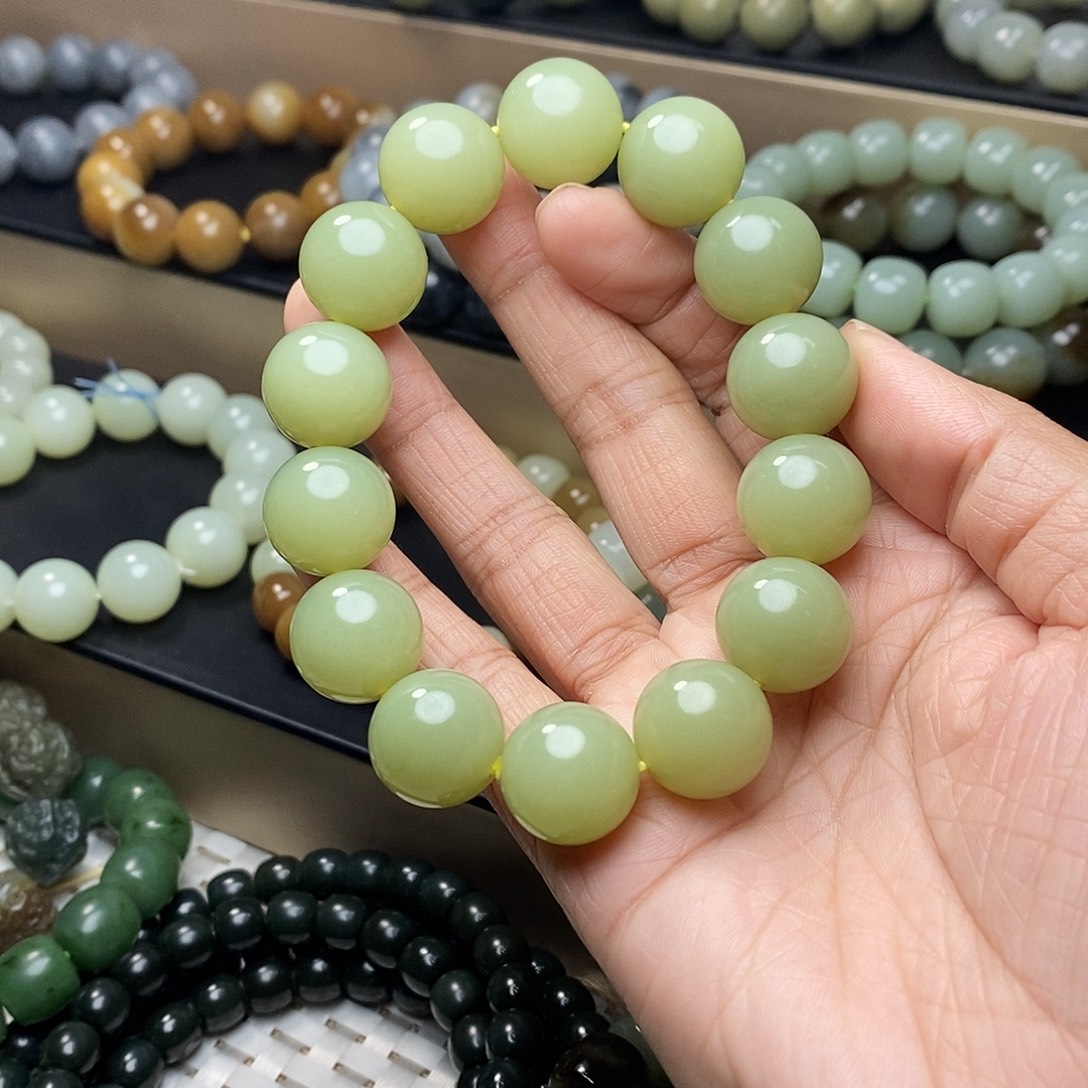 和田玉未镶嵌手链卡16