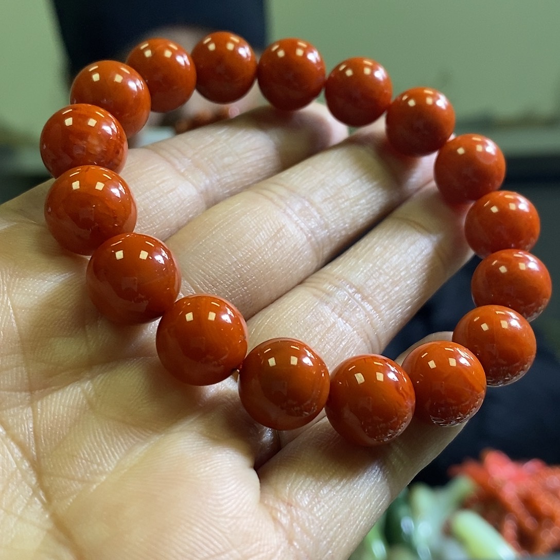 南红玛瑙未镶嵌手链